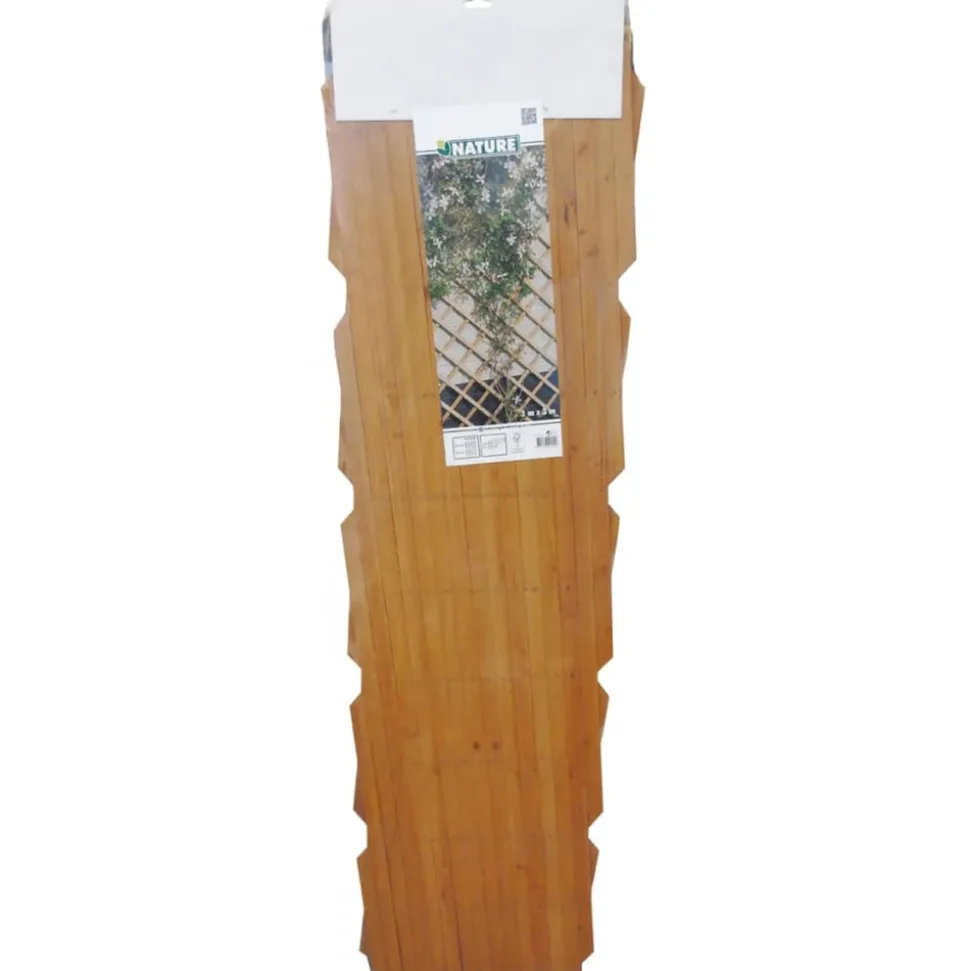 NATURE - Treillis de jardin 100 x 300 cm bois marron