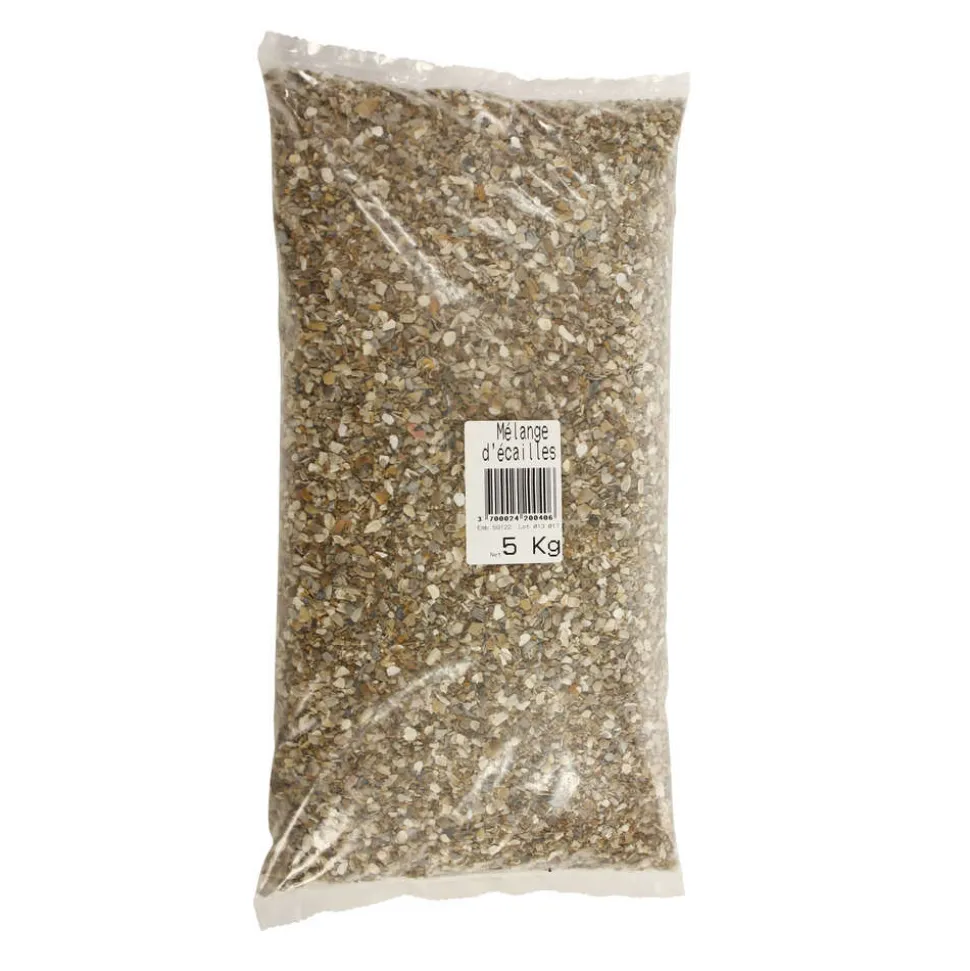 NATURE MARKE - Mélange d'écailles d'huîtres et d'écailles de mer : 5 Kg