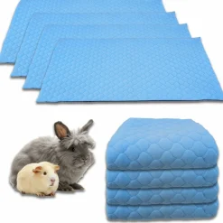 NEO SOLVO - Lot de 4 - tapis qui remplace la litière pour cochon d'inde et lapin - absorbant, imperméable, passe en machine 105 x 105 cm