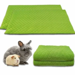 NEO SOLVO - Lot de 2 - tapis qui remplace la litière pour cochon d'inde et lapin - absorbant, imperméable, passe en machine 105 x 105 cm