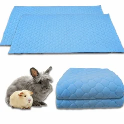 NEO SOLVO - Lot de 2 - tapis qui remplace la litière pour cochon d'inde et lapin - absorbant, imperméable, passe en machine 120 x 60 cm