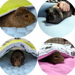 NEO SOLVO - Tapis pour cochon d'inde et lapin en polaire - 70 x 35 cm - polaire absorbant, lavable en machine, economique et ecologique
