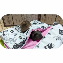 NEO SOLVO - Tapis pour cochon d'inde et lapin en polaire - 60 x 50 cm - polaire absorbant, lavable en machine, economique et ecologique