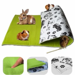 NEO SOLVO - Tapis pour cochon d'inde et lapin en polaire - 105 x 70 cm - polaire absorbant, lavable en machine, economique et ecologique