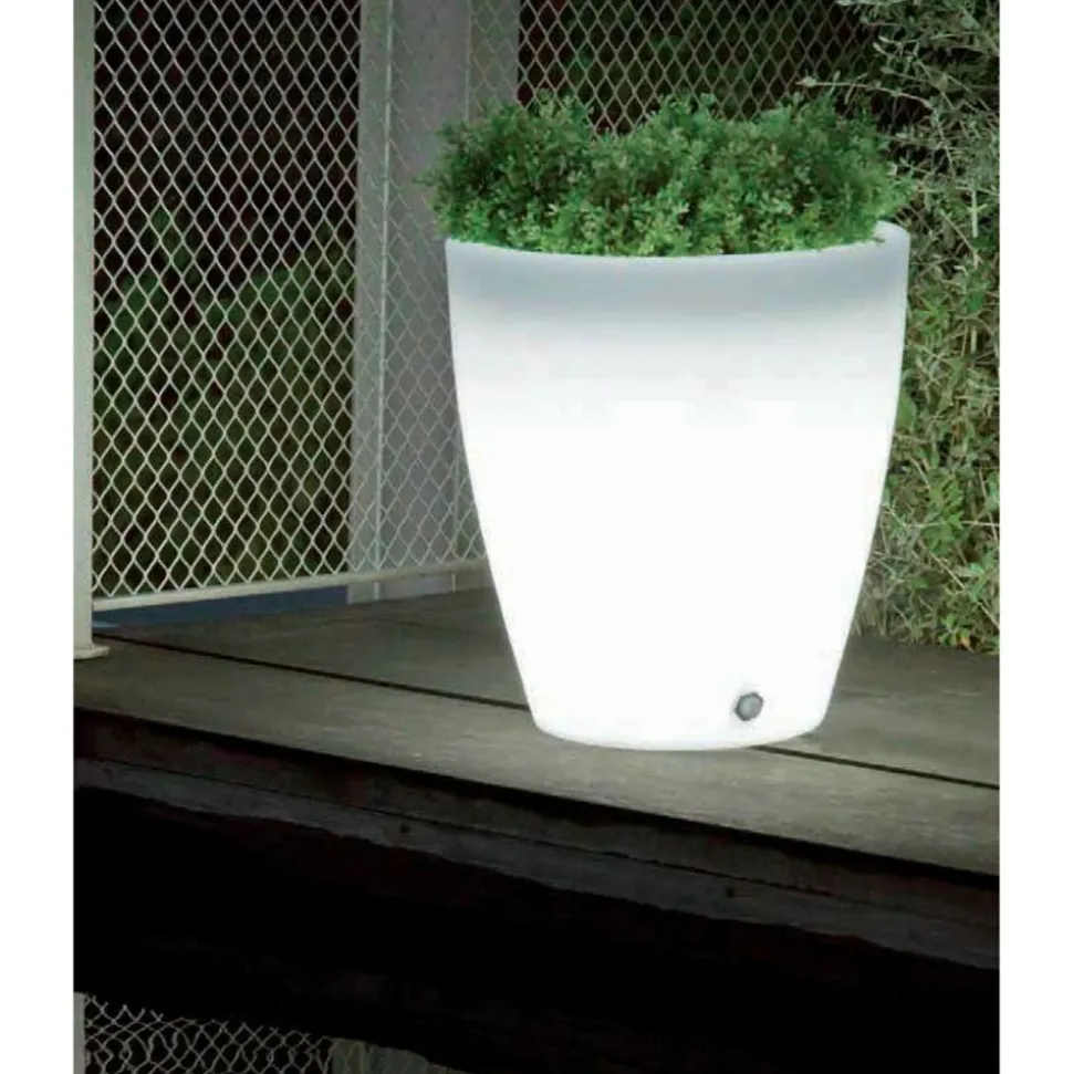 NEW GARDEN - Pot lumineux violeta 40 smarttech, recharge solaire ou usb, avec telecommande