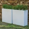 NEWGARDEN - Bac à fleurs junco 80 80x32x80cm - blanc