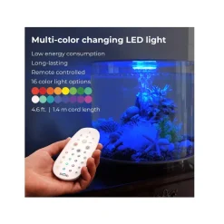 Oase aquarium rond 15l led noir - tube 15 led black