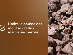 OR BRUN - Obrppou6u -paillage de pouzzolane - protection des plantes