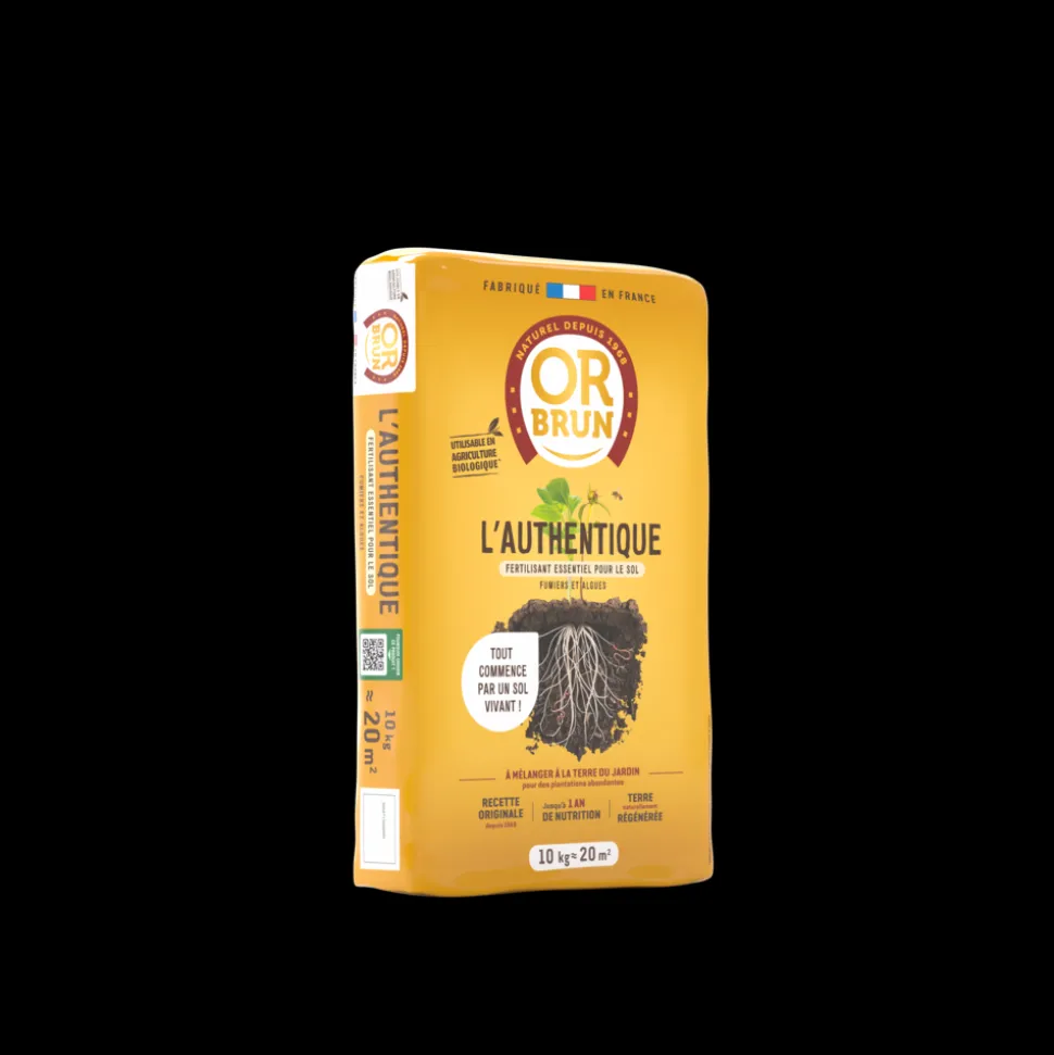 OR BRUN - Or brun obraaut10 authentique fertilisant - fertilisant essentiel pour le sol - 10kg - 20m² - fumiers & algues