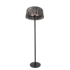 OUTTRADE - Chauffage halogène extérieur ARTIX CORDA 2100 en acier brun - D.60 cm