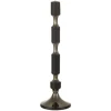 PARIS PRIX - Bougeoir design en aluminium "leo" 44cm noir & or