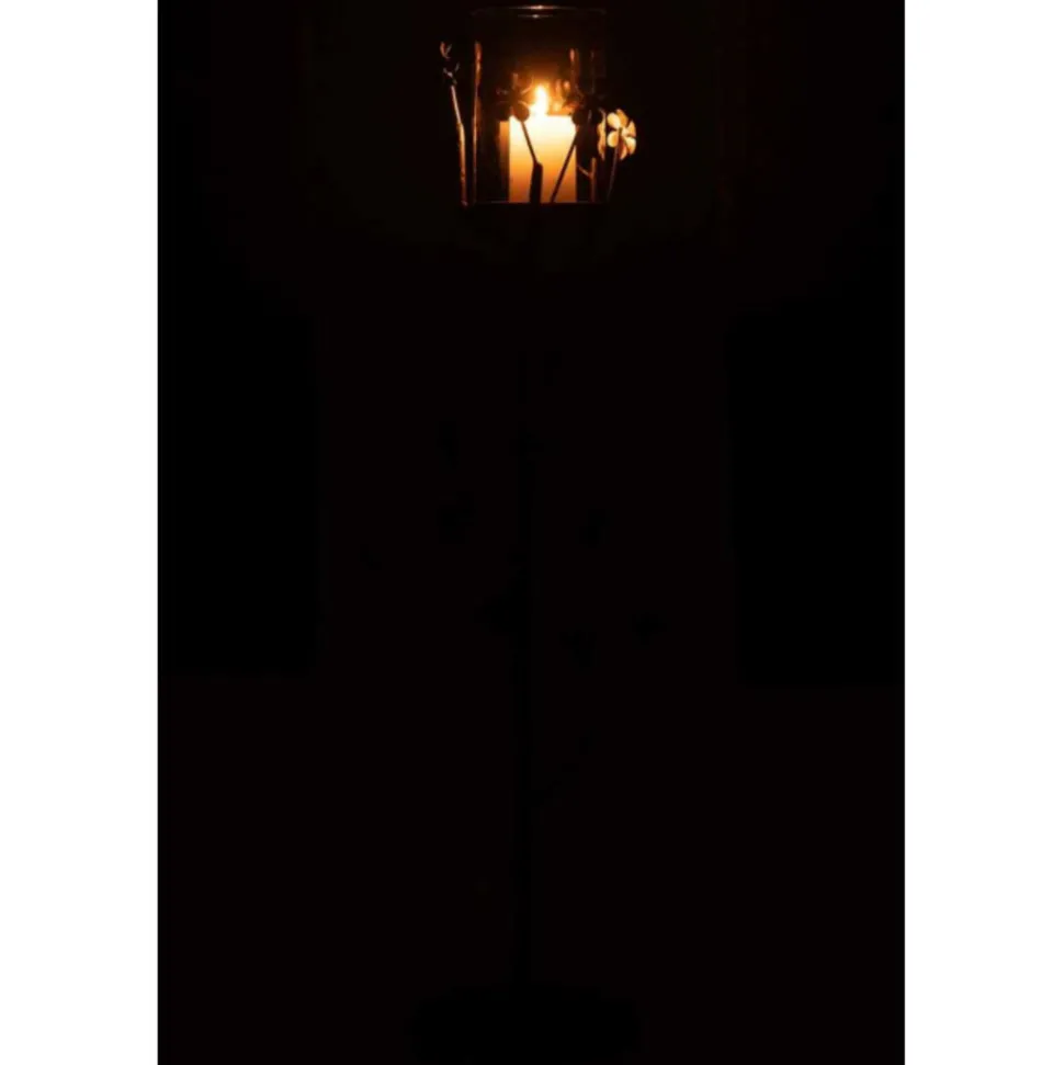 PARIS PRIX - Bougeoir design en métal "curama" 79cm or