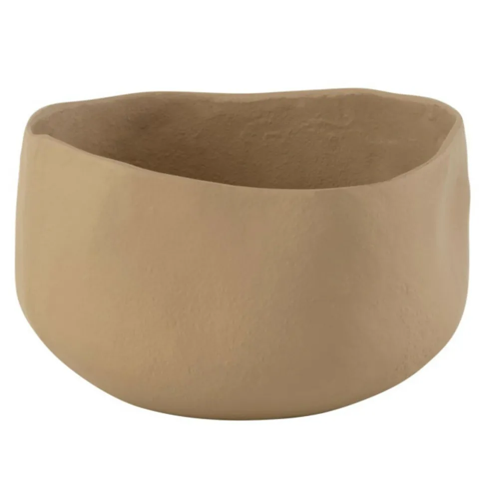 PARIS PRIX - Coupelle déco en métal "goa" 24cm beige