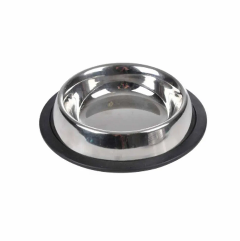 PARIS PRIX - Gamelle pour chien & chat "antidérapante" 24cm argent