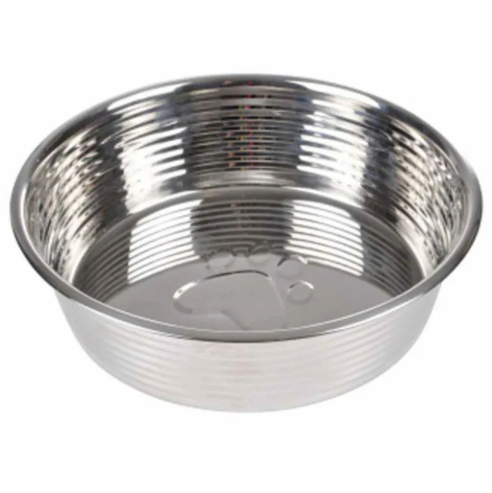 PARIS PRIX - Gamelle pour chien & chat "antidérapant" 17cm argent