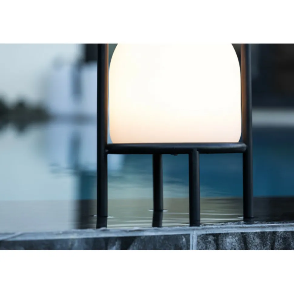 PARIS PRIX - Lampe à poser d'extérieur led "colie" 43cm noir
