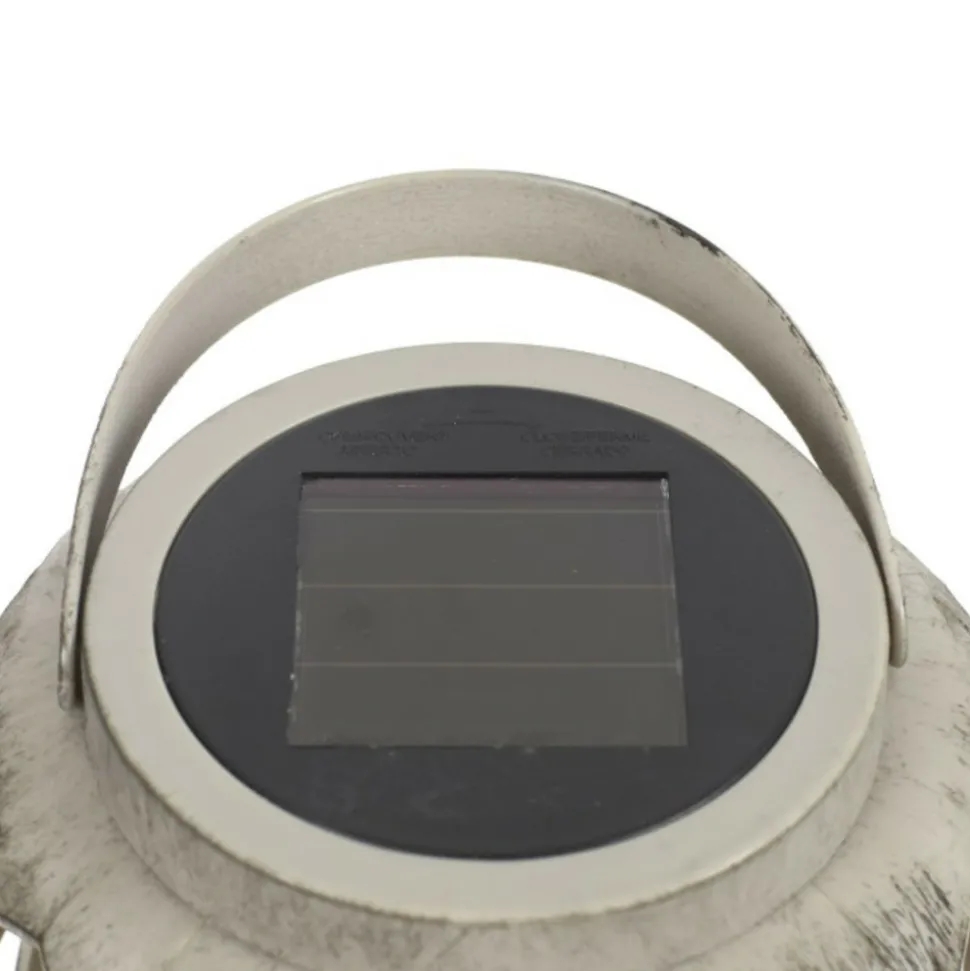 PARIS PRIX - Lampe solaire extérieur "effet bougie" 24cm marron