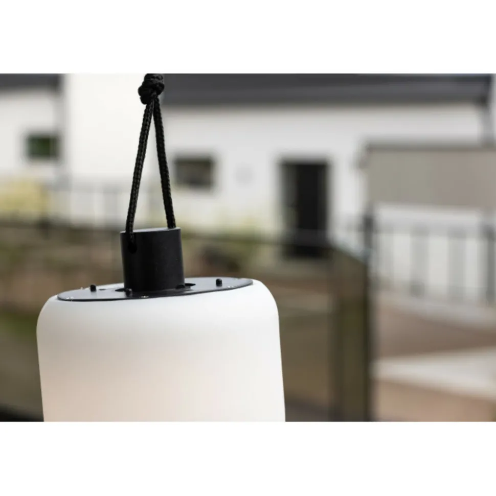 PARIS PRIX - Lampe suspension d'extérieur à led "colie" 21cm noir