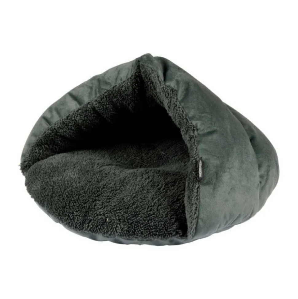 PARIS PRIX - Niche chausson pour chat "sweet cat" 45cm vert foncé