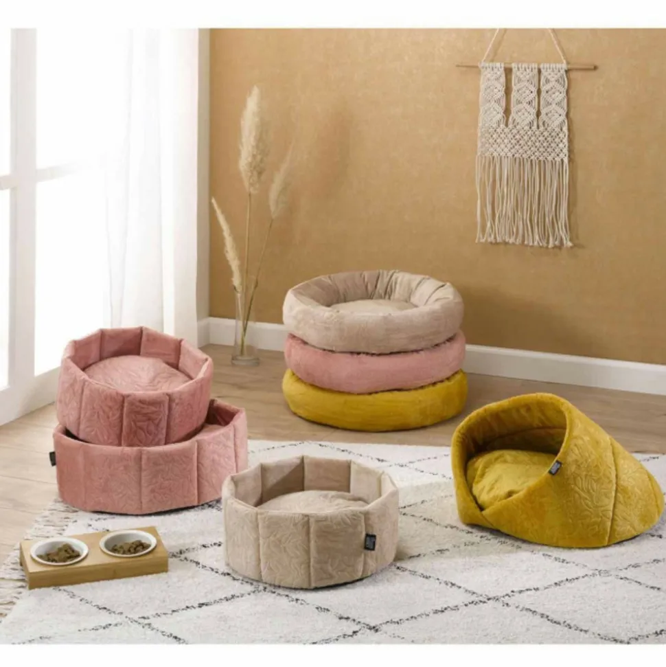 PARIS PRIX - Niche pour chien & chat "boho" 50cm naturel