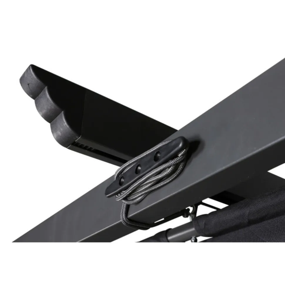 PARIS PRIX - Pergola avec toit "lazio" 395cm noir