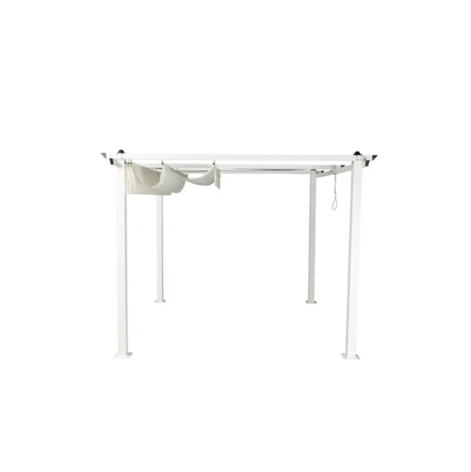 PARIS PRIX - Pergola avec toit "lazio" 295cm blanc