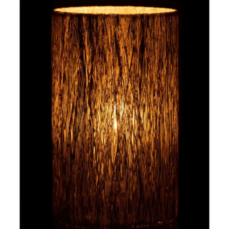 PARIS PRIX - Photophore en verre design "nelly" 20cm argent