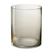 PARIS PRIX - Photophore rond design verre "wils" 25cm beige