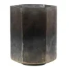 PARIS PRIX - Photophore vintage "hexagone" 18cm gris