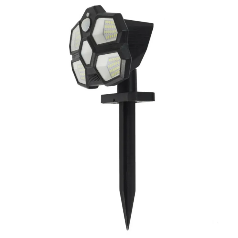 PARIS PRIX - Projecteur extérieur solaire "mouvement" 13cm noir