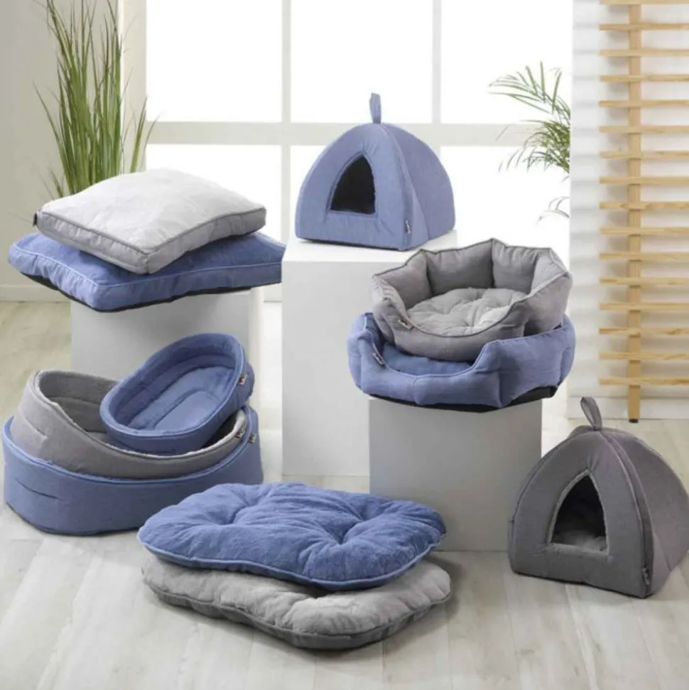 PARIS PRIX - Tente pour chien & chat "newton" 38cm bleu