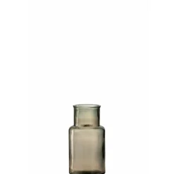 PARIS PRIX - Vase cylindrique en verre "tomba" 27cm marron