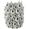 PARIS PRIX - Vase design "anémone céramique" 32cm bleu