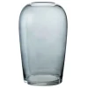 PARIS PRIX - Vase design en verre "œuf" 29cm gris