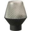 PARIS PRIX - Vase design en verre "vuoto" 22cm gris