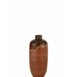 PARIS PRIX - Vase design en céramique "aline" 50cm rouge