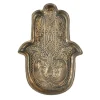 PARIS PRIX - Vide-poche en céramique "main de fatma" 20cm marron