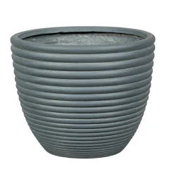 PASSION FOR POTTERY - Pot Regina avec relief 04 gris foncé - D.30xH.25cm