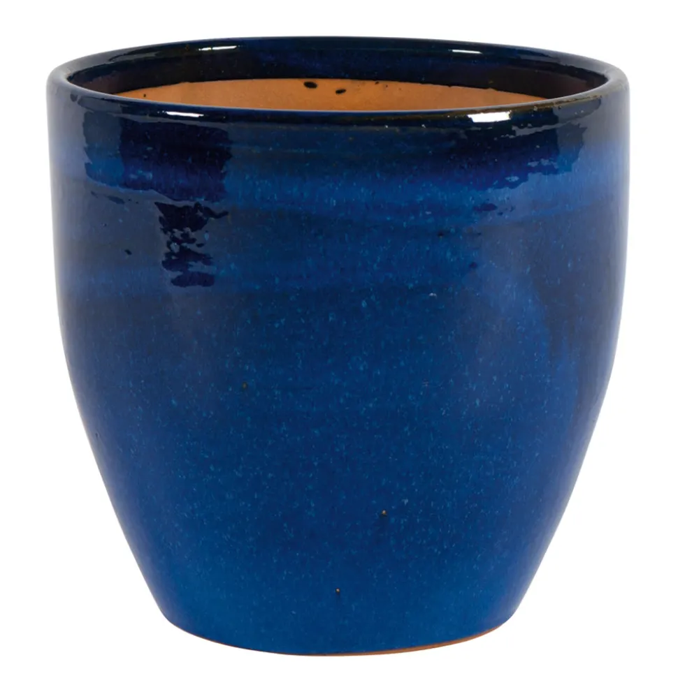 PASSION FOR POTTERY - Pot émaillé en grès Corsica 01H Bleu aqua - D.31xH.30,5cm
