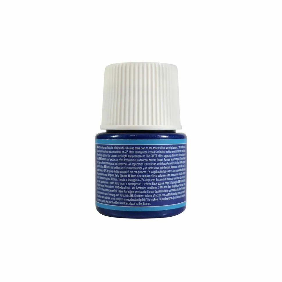 PÉBÉO - Peinture textile setacolor opaque effet daim - bleu marine - 45 ml