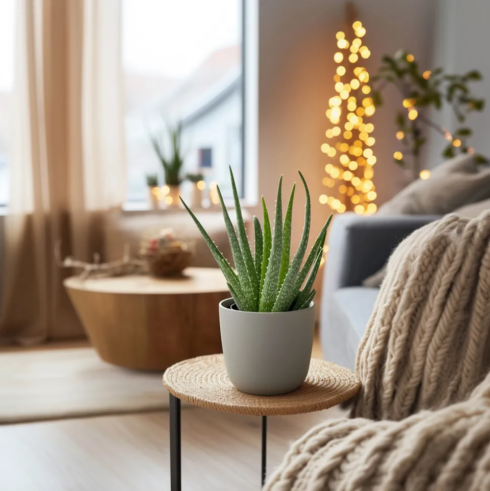 PLANT IN A BOX - Aloe vera - set de 4 - aloe barbadensis - hauteur 25-40cm - ⌀10,5cm