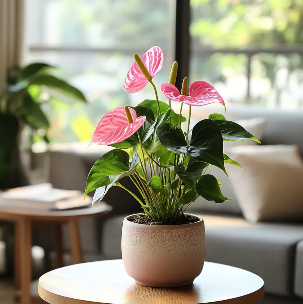 PLANT IN A BOX - Langue de feu - anthurium 'sweet dream' - hauteur 35-45cm - ø12cm