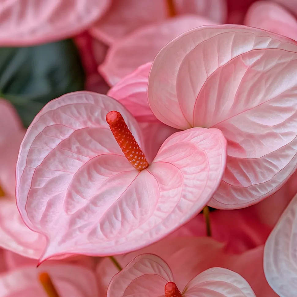 PLANT IN A BOX - Langue de feu - anthurium 'sweet dream' - hauteur 35-45cm - ø12cm