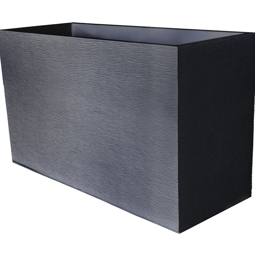 POETIC - Jardinière Graphit en plastique gris anthracite - 99,5x39x60 cm