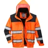 PORTWEST - Blouson hivis 3 en 1 couleur : orange/noir taille m - portwest