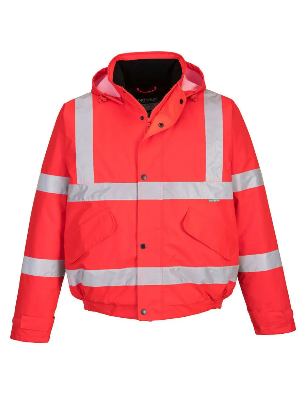 PORTWEST - Blouson hi-vis couleur : rouge taille xl - portwest