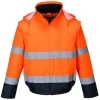 PORTWEST - Blouson hv 2-en-1 hv doublé polaire couleur : orange/marine taille s - portwest