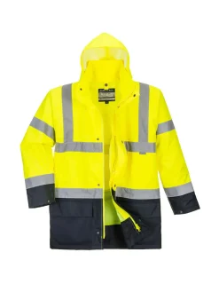 PORTWEST - Parka 5 en 1 essentiel bicolore couleur : jaune/noir taille xl - portwest