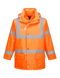PORTWEST - Parka hi-vis essential 5 en 1 couleur : orange taille s - portwest