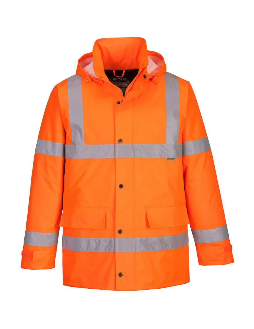 PORTWEST - Parka hi-vis traffic couleur : orange taille 5xl - portwest